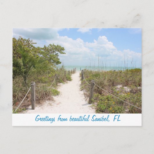 Grüße von Beautiful Sanibel, Florida Postkarte (Vorderseite)