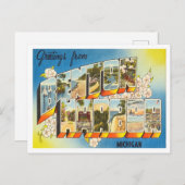 Grüße von Benton Harbour, Michigan Travel Postkarte (Vorne/Hinten)