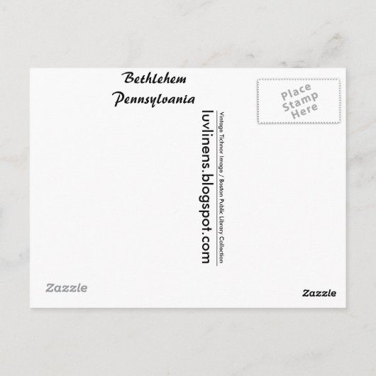 Grüße von Bethlehem Postkarte (Rückseite)