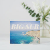 Grüße von Big Sur Vintager Postkarte (Stehend Vorderseite)