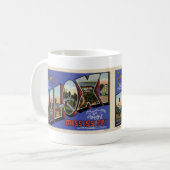 Grüße von Biloxi MS Coffee Postcard Tasse (Vorderseite Links)
