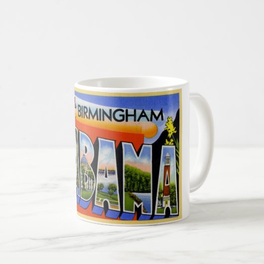 Grüße von Birmingham Alabama Kaffeetasse (VorderseiteRechts)