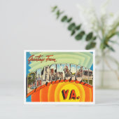 Grüße von Blackstone, Virginia Vintage Travel Postkarte (Stehend Vorderseite)