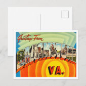 Grüße von Blackstone, Virginia Vintage Travel Postkarte (Vorne/Hinten)