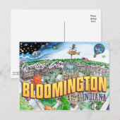 Grüße von Bloomington Indiana (Postkarte) Postkarte (Vorne/Hinten)