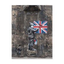 Grüße von Bonnie Scotland Street Art Postkarte