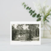 Grüße von Boyne City, MI. Forellenfischerei Postkarte (Stehend Vorderseite)