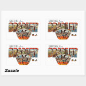 Grüße von Bradley Beach New Jersey Rechteckiger Aufkleber (Blatt)