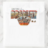 Grüße von Bradley Beach New Jersey Rechteckiger Aufkleber (Tasche)