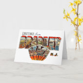 Grüße von Bradley-Strand New-Jersey Karte (Gelbe Blume)