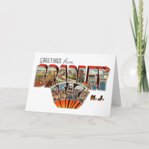 Grüße von Bradley-Strand New-Jersey Karte