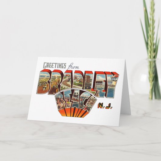 Grüße von Bradley-Strand New-Jersey Karte (Vorderseite)