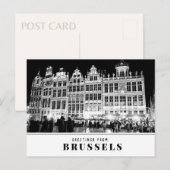 Grüße von Brüssel Postkarte (Vorne/Hinten)