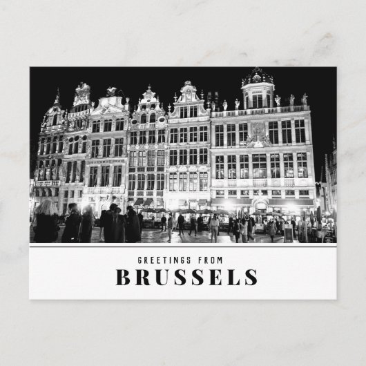Grüße von Brüssel Postkarte (Vorderseite)