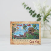 Grüße von Cahuita, Costa Rica Postkarte (Stehend Vorderseite)
