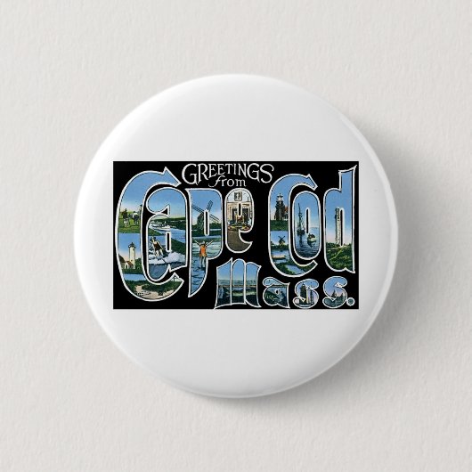 Grüße von Cape Cod Button (Vorderseite)