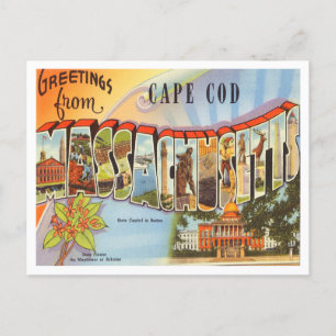 Grüße von Cape Cod, Massachusetts Reise Postkarte