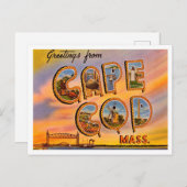 Grüße von Cape Cod, Massachusetts Travel Postkarte (Vorne/Hinten)