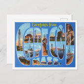 Grüße von Cape Cod, Massachusetts Travel Postkarte (Vorne/Hinten)