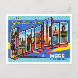 Grüße von Cape Cod, Massachusetts Travel Postkarte