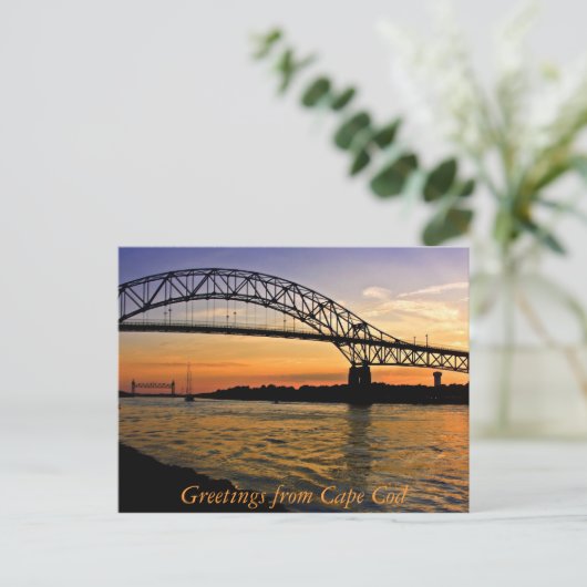 Grüße von Cape Cod Postkarte (Stehend Vorderseite)