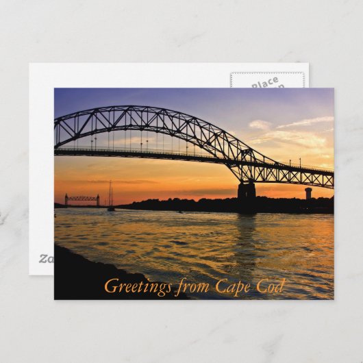 Grüße von Cape Cod Postkarte (Vorne/Hinten)