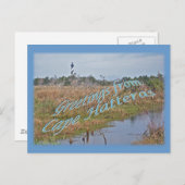 Grüße von Cape Hatteras OBX Postkarte (Vorne/Hinten)