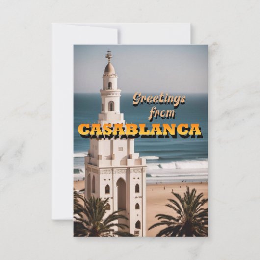 Grüße von Casablanca Dankeskarte (Vorderseite)