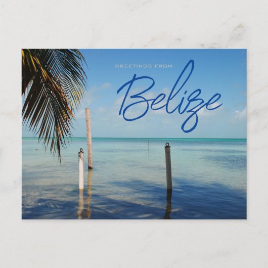 Grüße von Caulker Caye Belize Postkarte (Vorderseite)