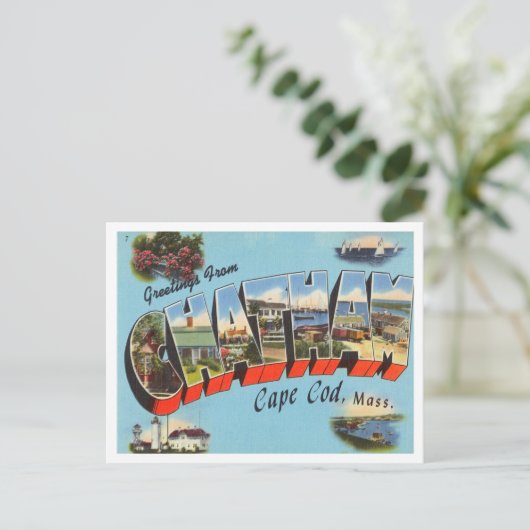 Grüße von Chatham, Cape Cod, Massachusetts Postkarte (Stehend Vorderseite)
