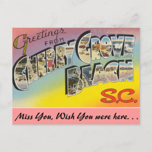 Grüße von Cherry Grove Beach Postkarte