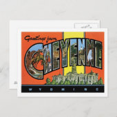 Grüße von Cheyenne Wyoming US City Postkarte (Vorne/Hinten)