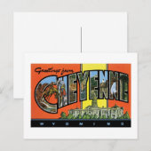 Grüße von Cheyenne, Wyoming! Vintage Postkarte (Vorne/Hinten)