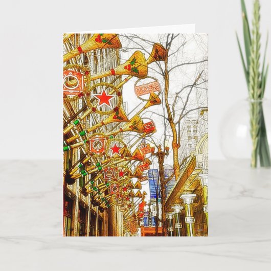 Grüße von Chicago Feiertagskarte (Vorderseite)