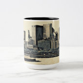 Grüße von Chicago Zweifarbige Tasse (Mittel)