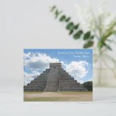 Grüße von Chichén Itzá, Mexiko Postkarte (Stehend Vorderseite)
