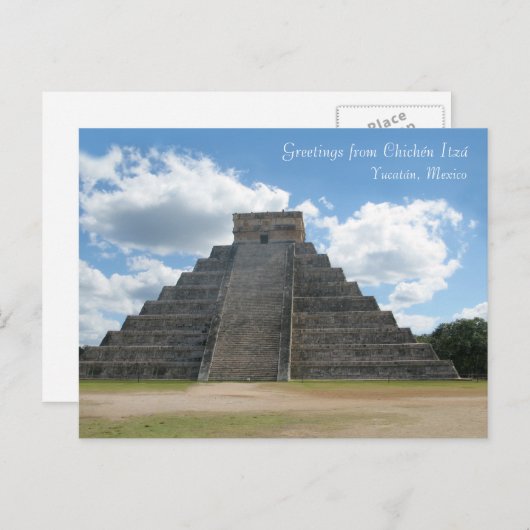 Grüße von Chichén Itzá, Mexiko Postkarte (Vorne/Hinten)