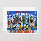 Grüße von Chippewa Falls, Wisconsin Travel Postkarte (Vorne/Hinten)