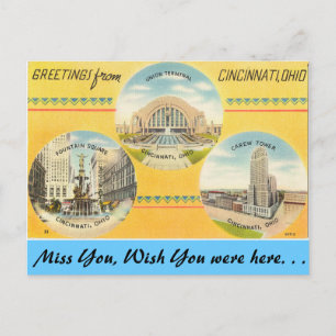 Grüße von Cincinnati Postkarte