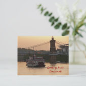 Grüße von Cincinnati Postkarte (Stehend Vorderseite)