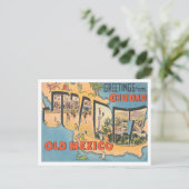 Grüße von Ciudad Juarez, Old Mexico Travel Postkarte (Stehend Vorderseite)