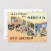 Grüße von Ciudad Juarez Postkarte (Vorne/Hinten)