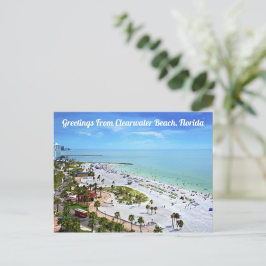 Grüße von Clearwater Beach, Florida Postkarte (Stehend Vorderseite)