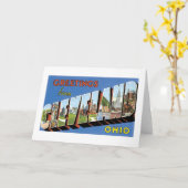 Grüße von Cleveland, Ohio! Karte (Gelbe Blume)