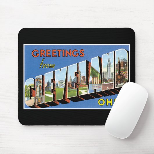 Grüße von Cleveland, Ohio! Mousepad (Mit Mouse)