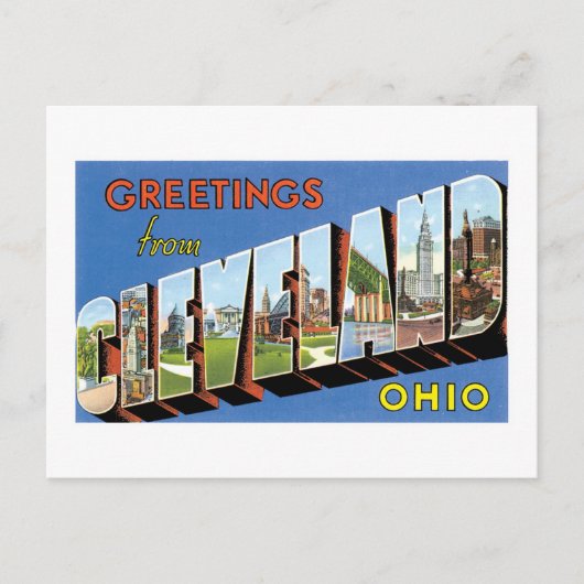 Grüße von Cleveland, Ohio Postkarte (Vorderseite)