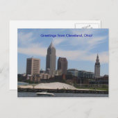 Grüße von Cleveland Ohio (Skyline) Postkarte (Vorne/Hinten)