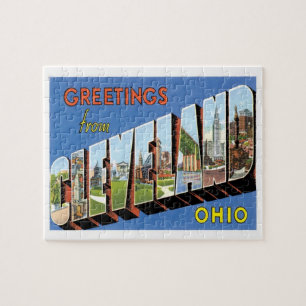 Grüße von Cleveland Ohio Travel Puzzle