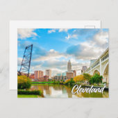 Grüße von Cleveland, Ohio, USA Feiertagspostkarte (Vorne/Hinten)