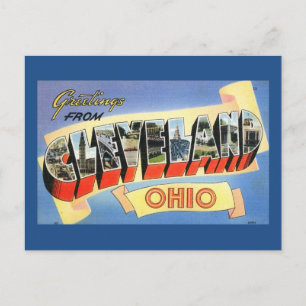Grüße von Cleveland, Ohio Vintag Postkarte